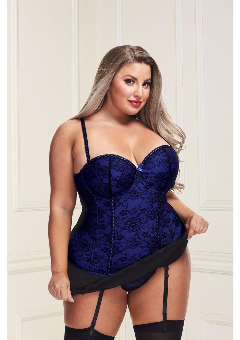 Super Sexy Bustier W-g-string Wine O-s