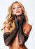 Leopard Lace Opera Glove - Animal Print/Black/Leopard